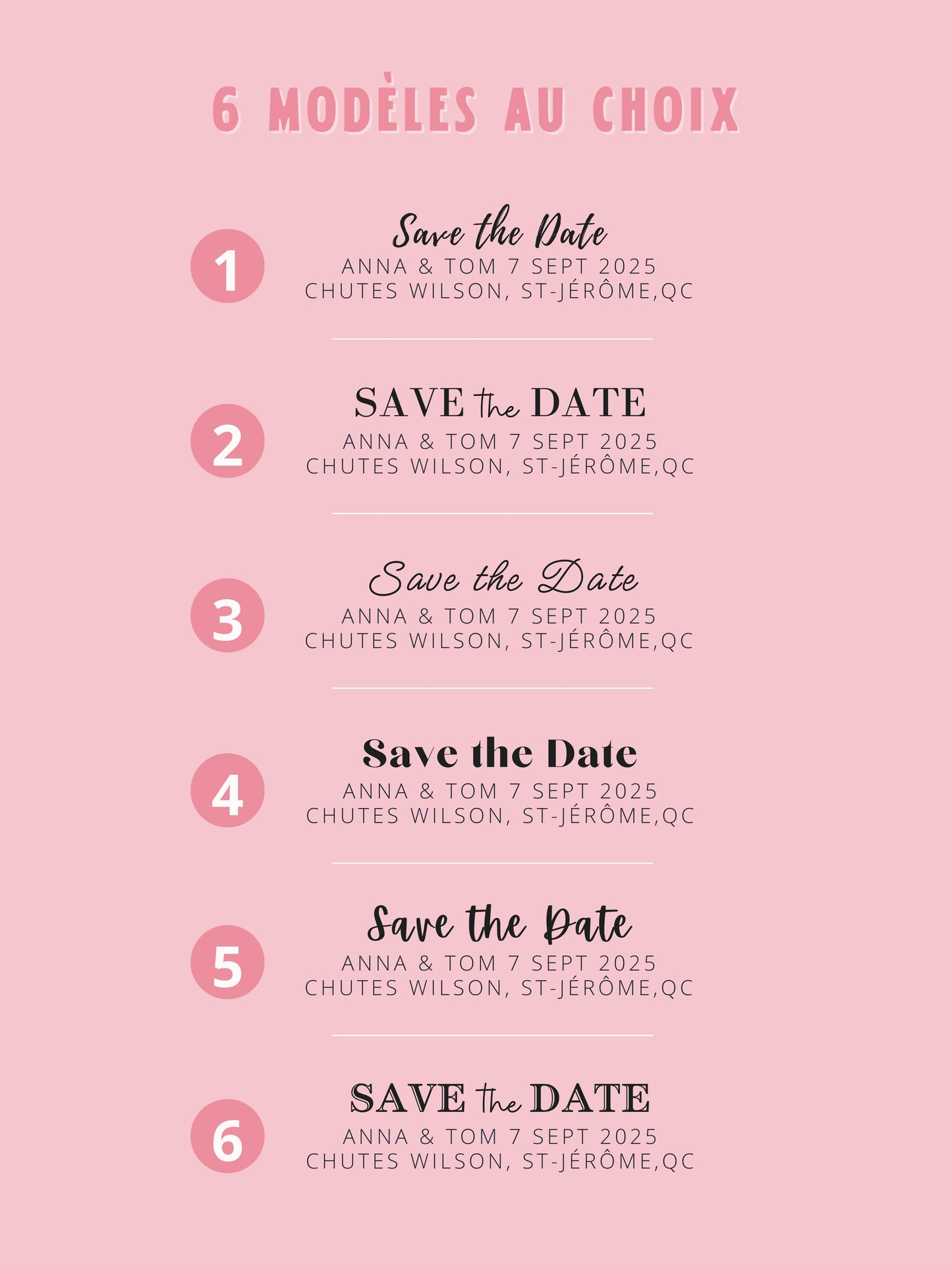 Save the date magnétique personnalisé