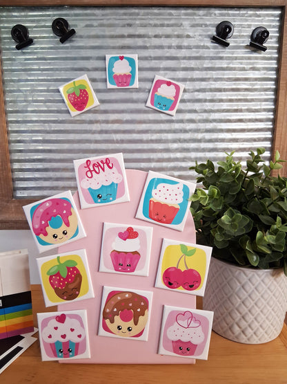 12 aimants Cupcake - 2" x 2"