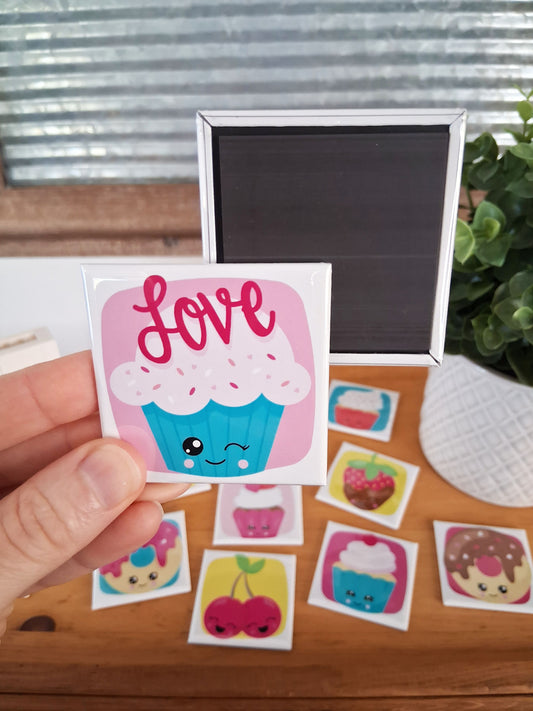 12 aimants Cupcake - 2" x 2"