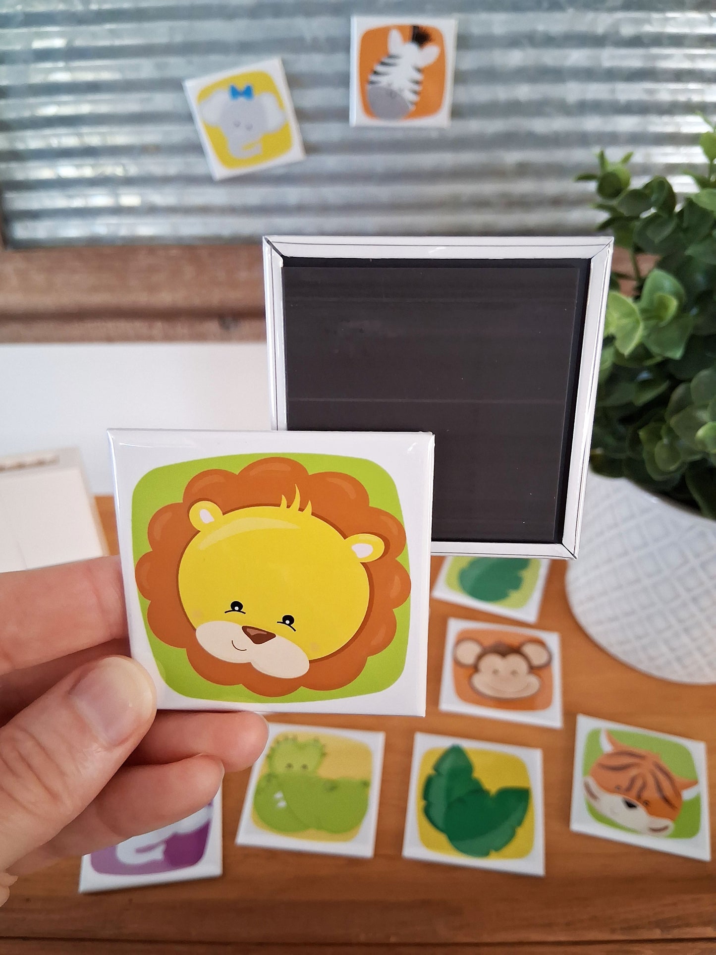 12 aimants Roi de la jungle - 2" x 2"