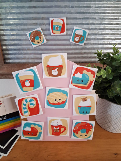 12 aimants Délices de Noël - 2" x 2"