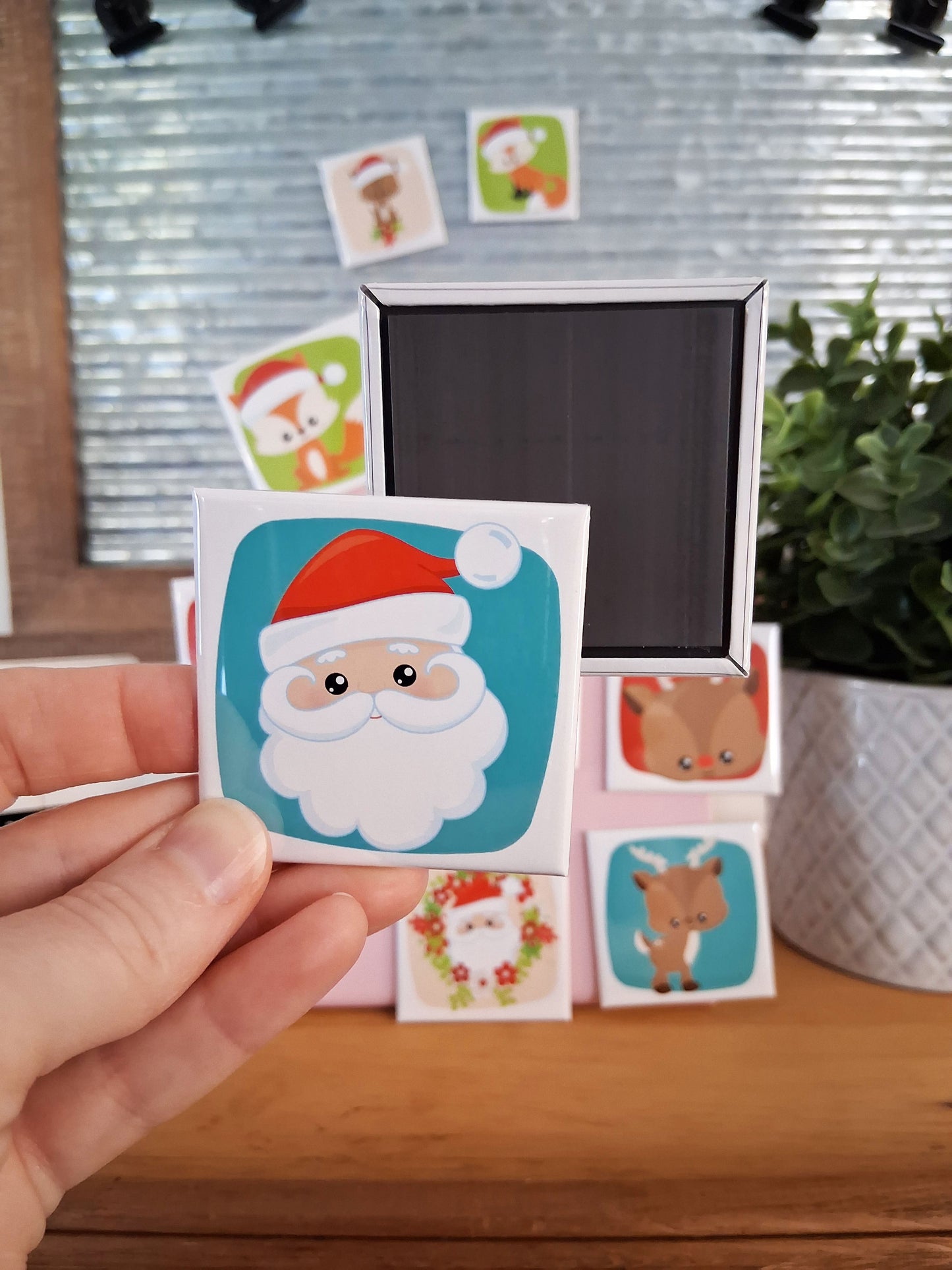 12 aimants Ho! Ho! Ho! - 2" x 2"