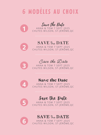 Save the date magnétique personnalisé